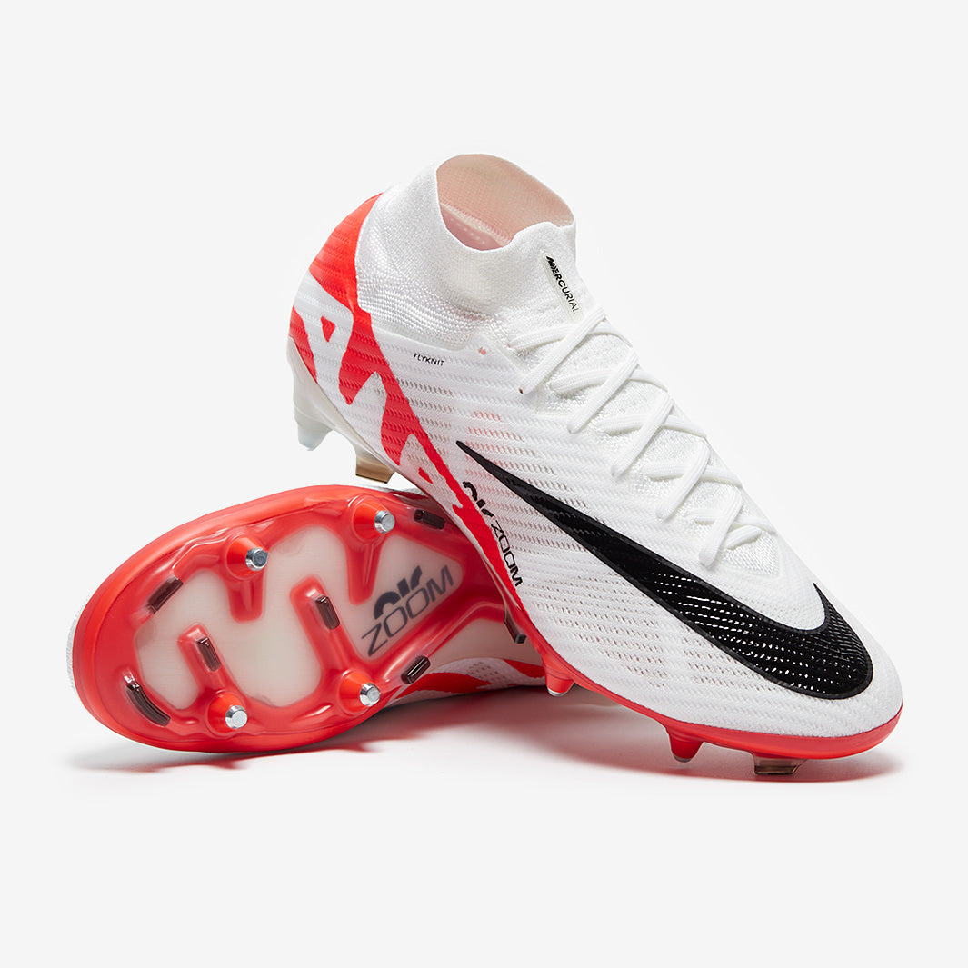 Nike Air Zoom Mercurial Superfly IX Elite SG-Pro Anti-Clog Football Boots Bright Crimson/White/Black