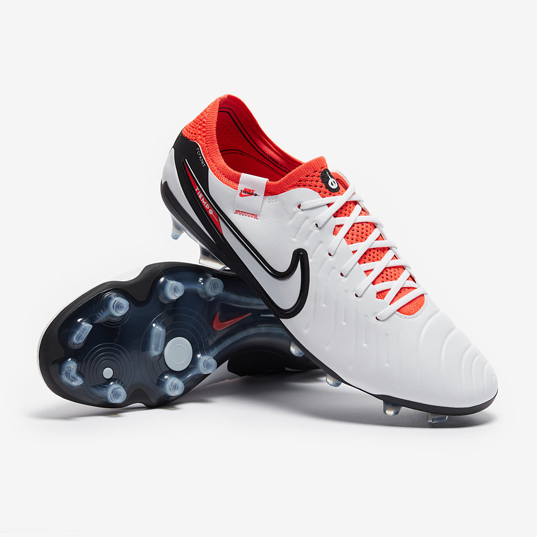 Nike Tiempo Legend X Elite FG Football Boots White/Black/Bright Crimson