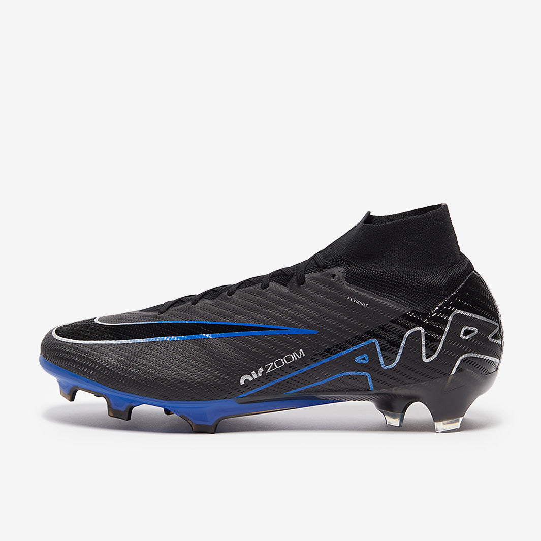 Nike Air Zoom Mercurial Superfly IX Elite FG Football Boots Black/Chrome/Hyper Royal