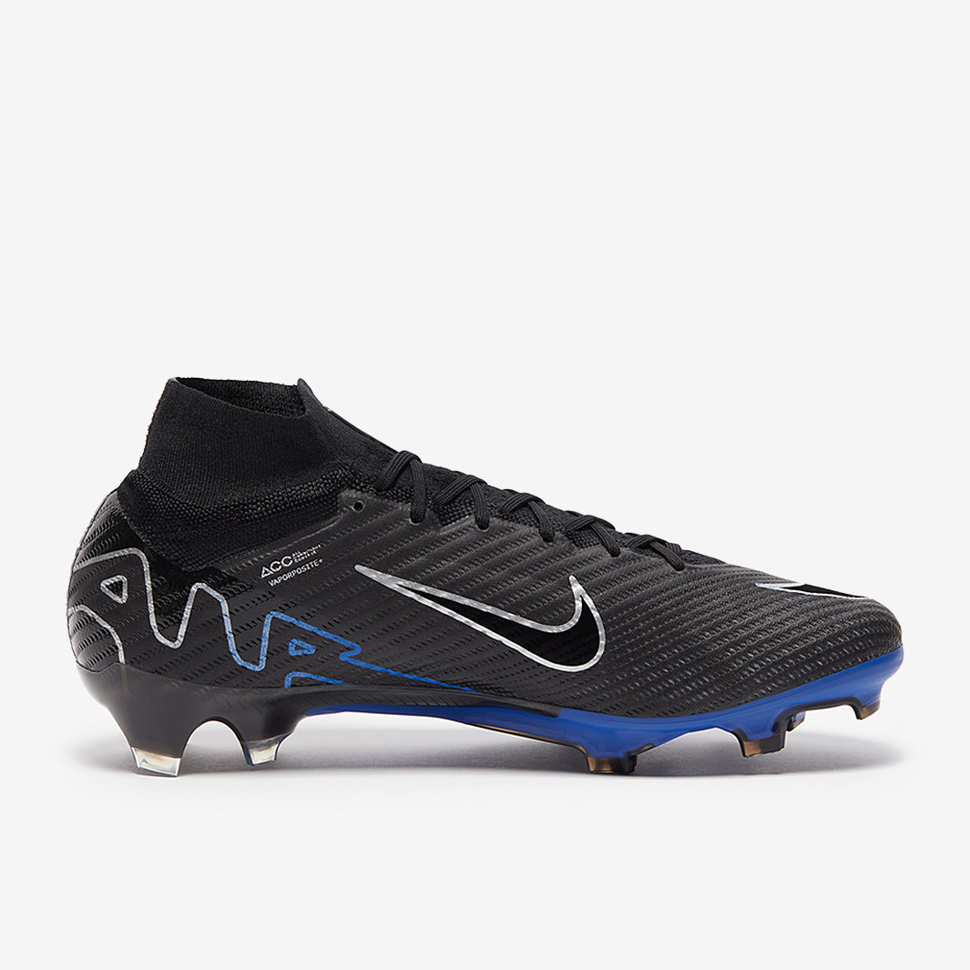 Nike Air Zoom Mercurial Superfly IX Elite FG Football Boots Black/Chrome/Hyper Royal
