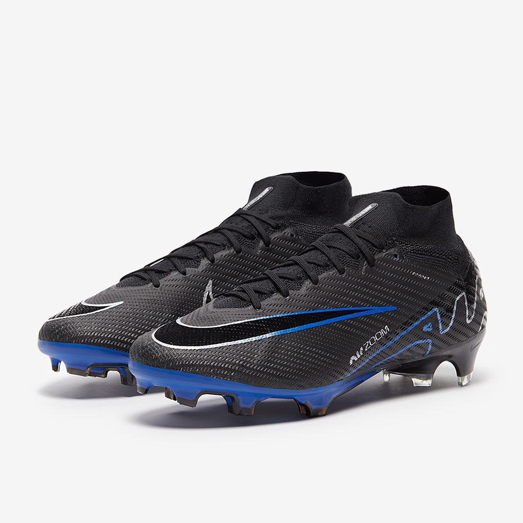 Nike Air Zoom Mercurial Superfly IX Elite FG Football Boots Black/Chrome/Hyper Royal