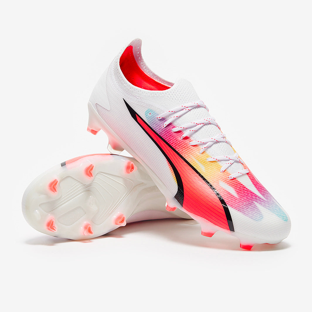 Puma Women's Ultra Ultimate FG/AG Football Boots Puma White/Fire Orchid