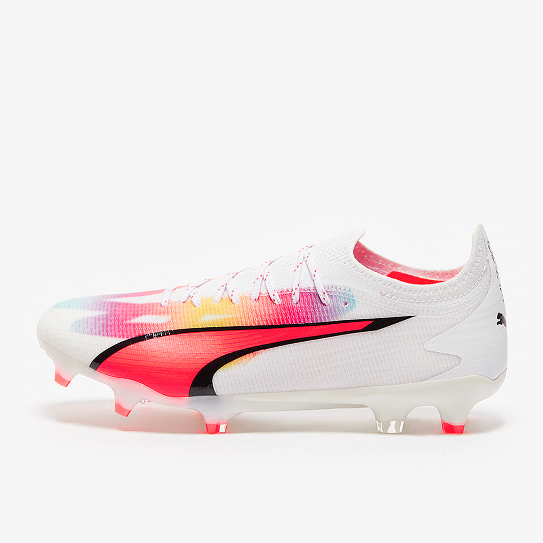Puma Women's Ultra Ultimate FG/AG Football Boots Puma White/Fire Orchid