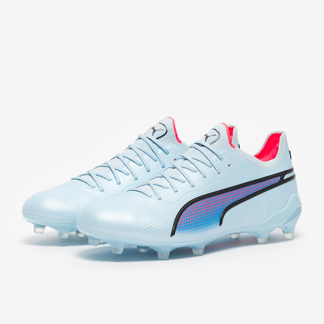 Puma King Ultimate FG/AG Football Boots Silver Sky/Puma Black/Fire Orchid