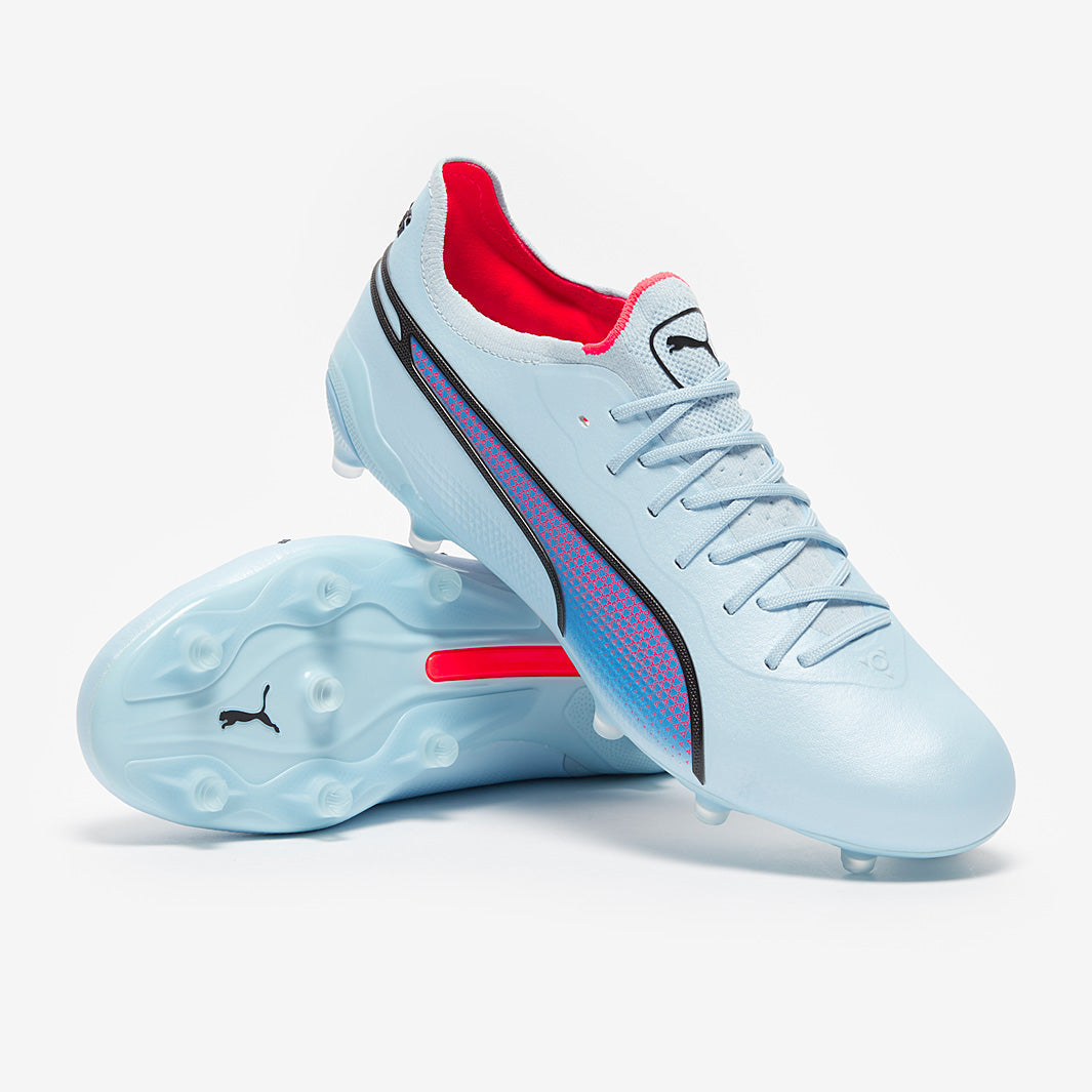 Puma King Ultimate FG/AG Football Boots Silver Sky/Puma Black/Fire Orchid