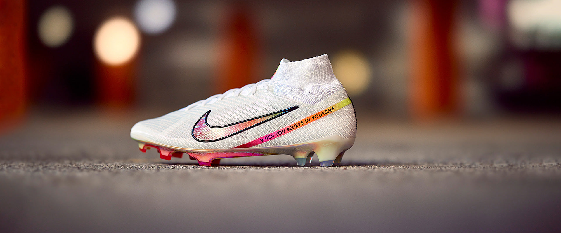 Nike Air Zoom Mercurial Superfly IX Elite x Rashford FG Football Boots White/Black