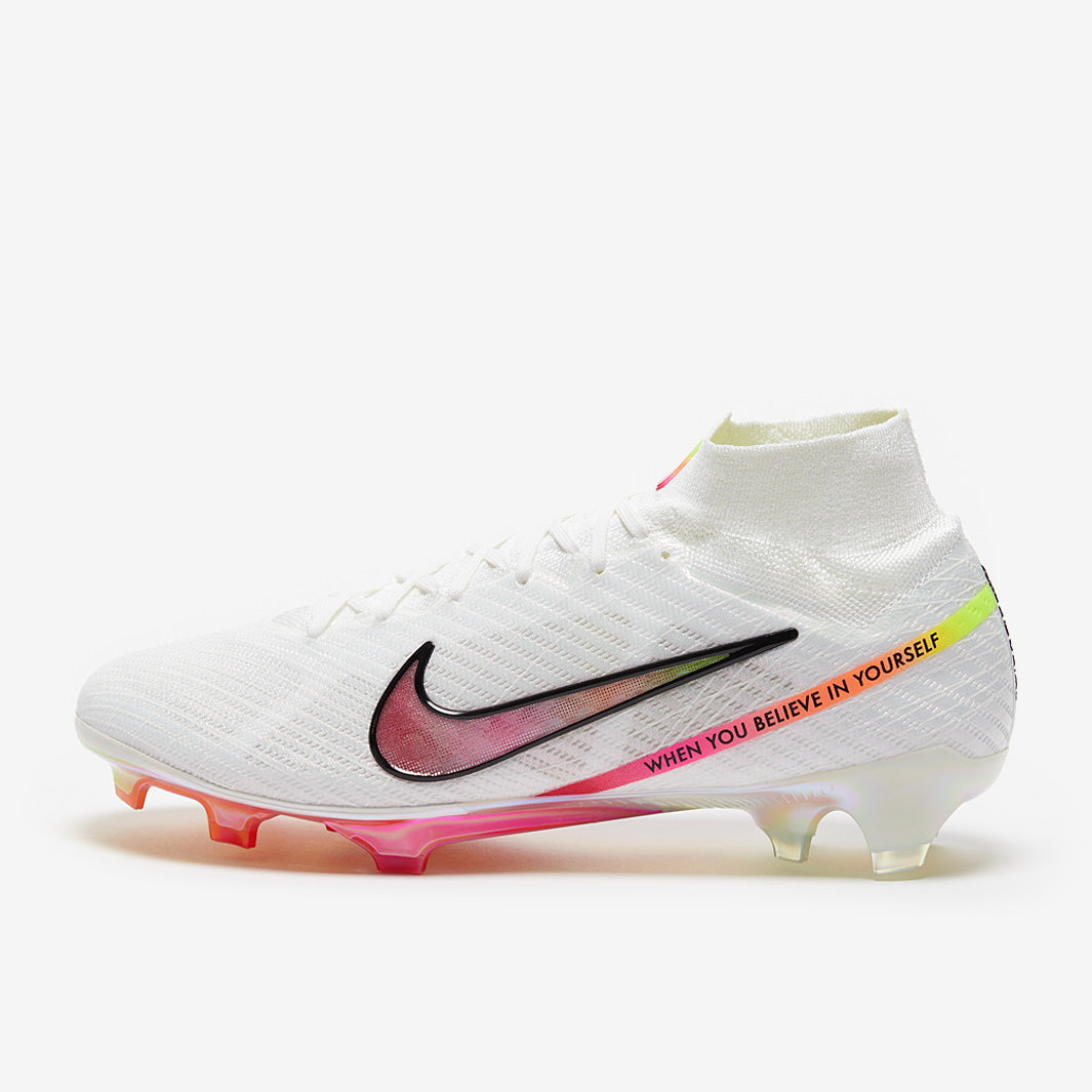 Nike Air Zoom Mercurial Superfly IX Elite x Rashford FG Football Boots White/Black
