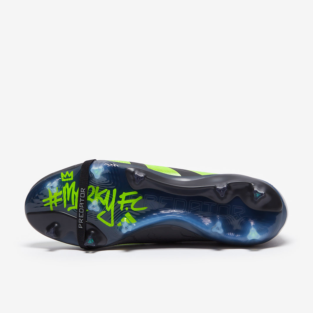 Adidas Predator Elite Tongue FG X Merky FC Football Boots Core Black/White/Lucid Lemon