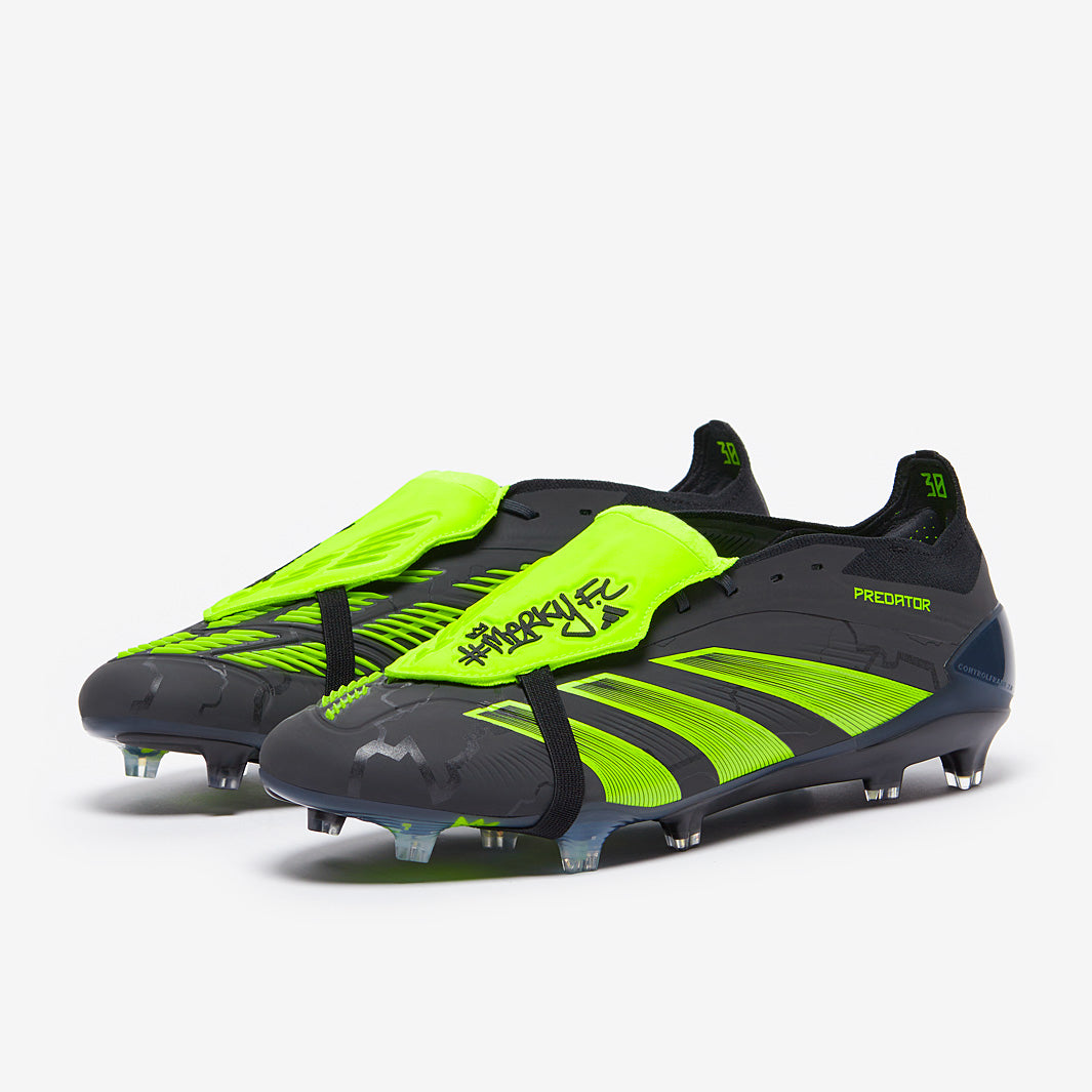 Adidas Predator Elite Tongue FG X Merky FC Football Boots Core Black/White/Lucid Lemon
