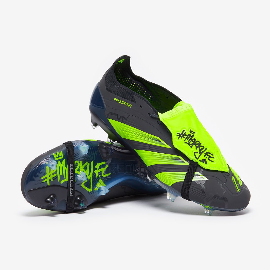 Adidas Predator Elite Tongue FG X Merky FC Football Boots Core Black/White/Lucid Lemon