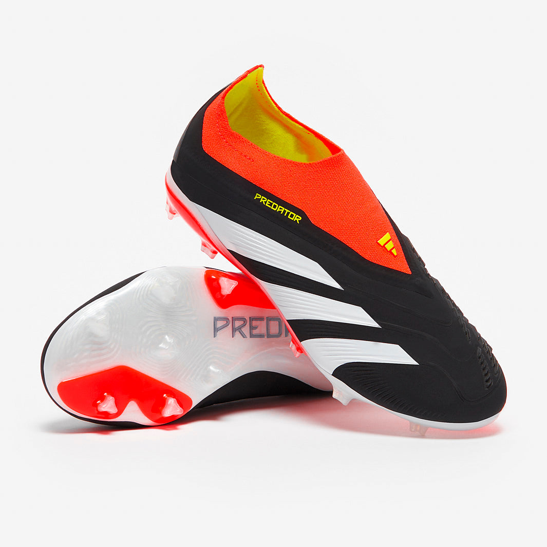Adidas Kids Predator Elite Laceless FG Football Boots Core Black/White/Solar Red