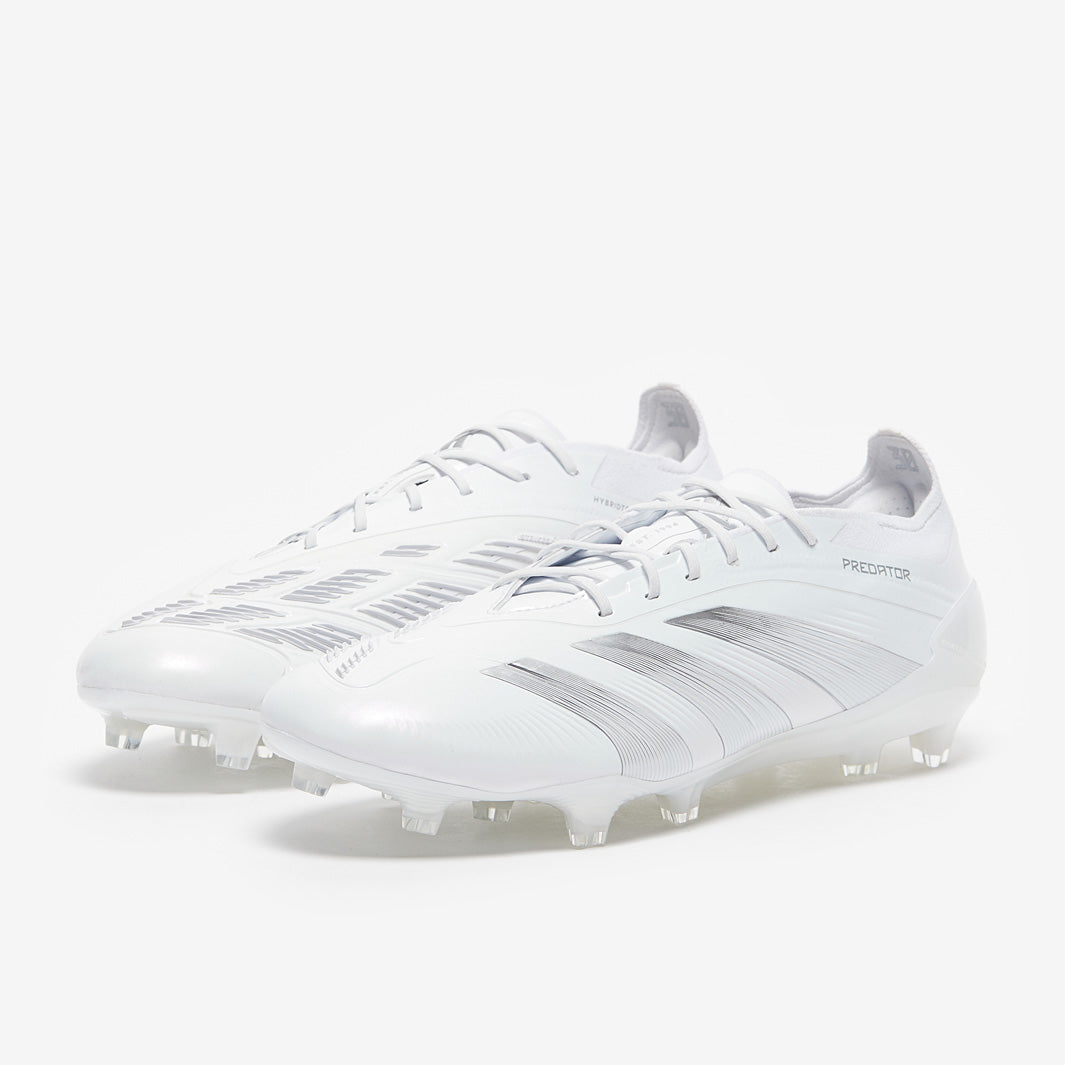 Adidas Predator Elite FG Football Boots White/Silver Met/White