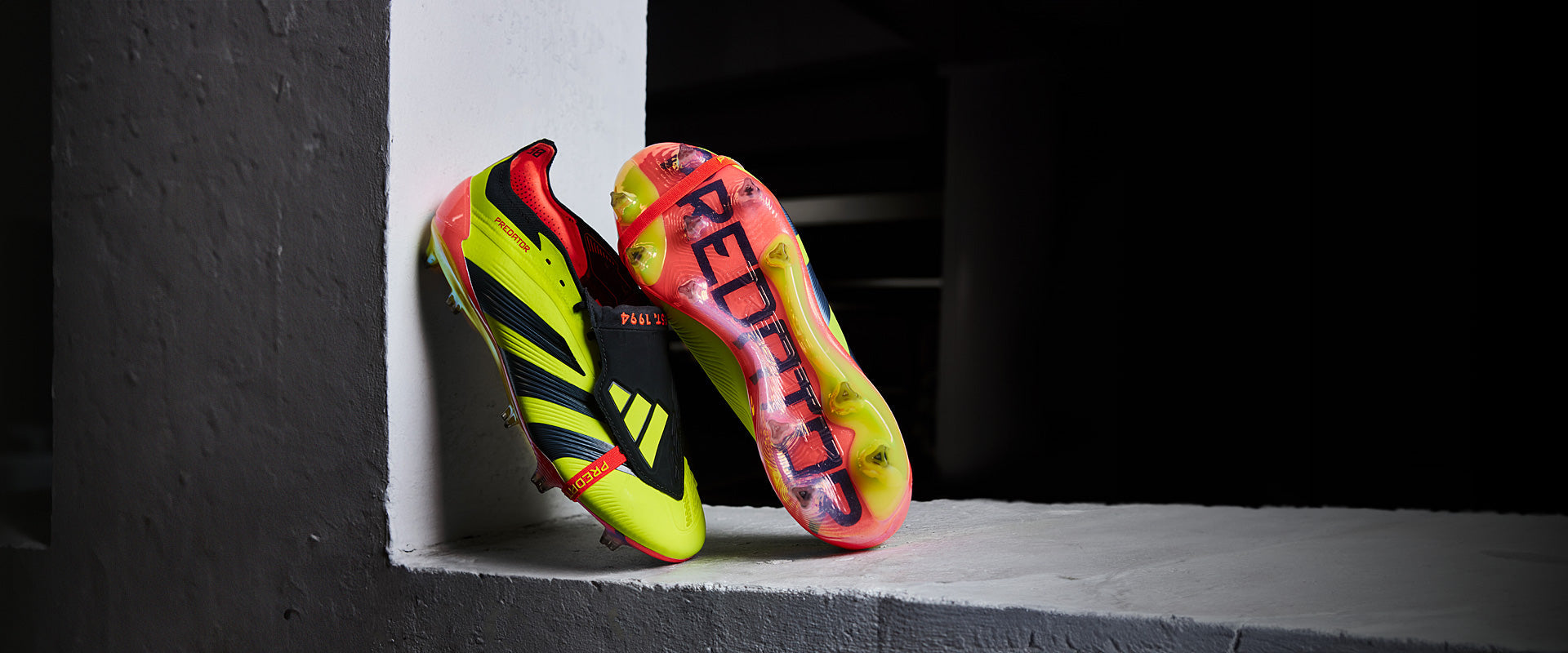 Adidas Predator Elite Tongue FG Football Boots Team Solar Yellow/Core Black/Solar Red