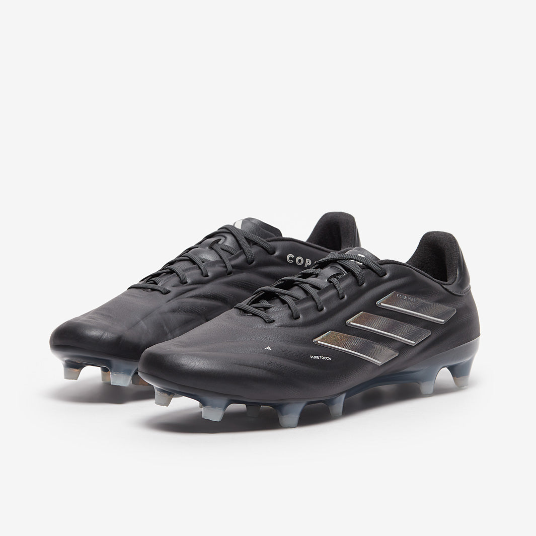 Adidas Copa Pure 2 Elite Leather FG Football Boots Core Black/Carbon/Grey One