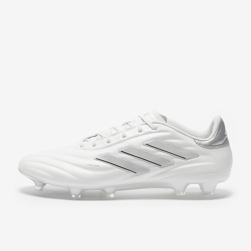 Adidas Copa Pure 2 Elite Leather FG Football Boots White/White/Silver Met