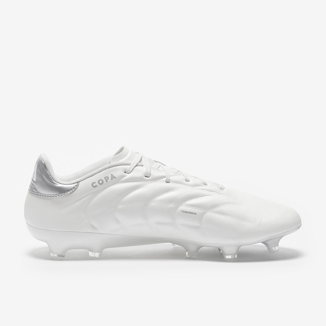 Adidas Copa Pure 2 Elite Leather FG Football Boots White/White/Silver Met