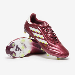 Adidas Copa Pure 2 Elite Leather FG Football Boots Shadow Red/White/Team Solar Yellow