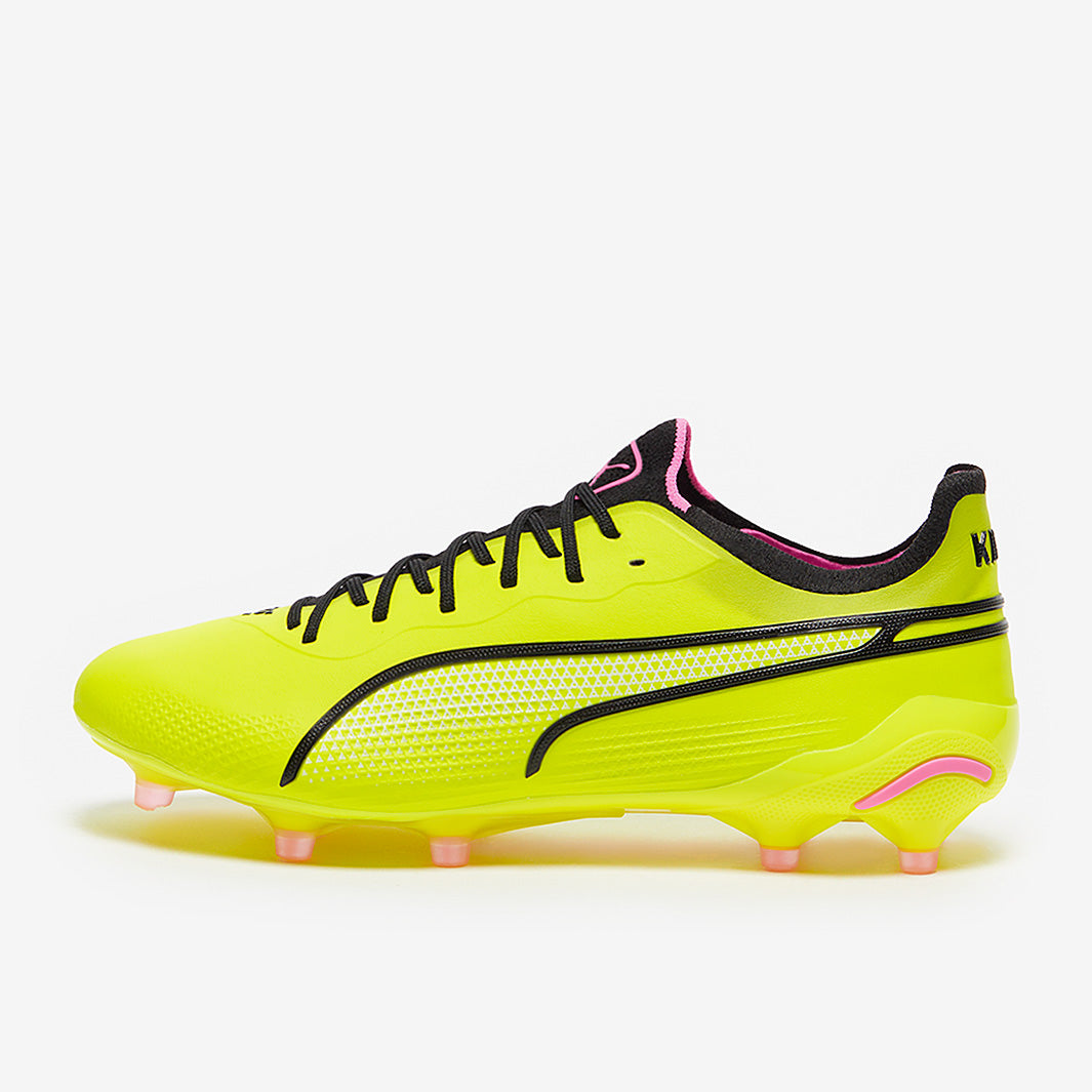 Puma Women's King Ultimate FG/AG Football Boots Electric Lime/Puma Black/Poison Pink
