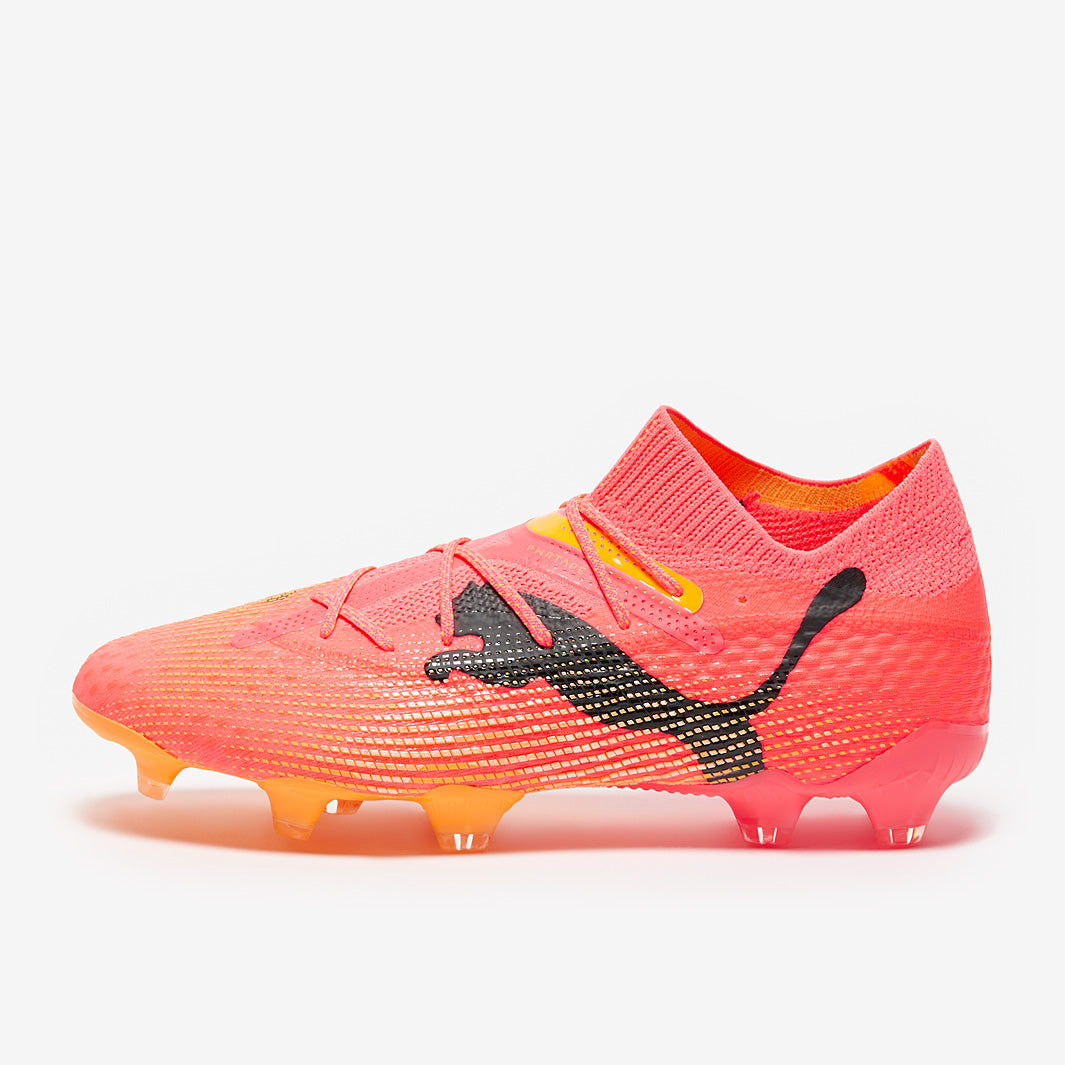 Puma Women's Future 7 Ultimate FG/AG Football Boots Sunset Glow/Puma Black/Sun Stream