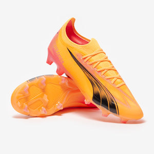 Puma Women's Ultra Ultimate FG/AG Football Boots Sun Stream/Puma Black/Sunset Glow