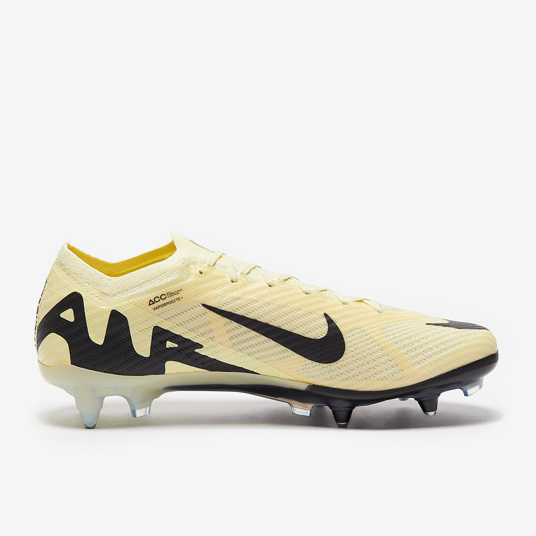 Nike Air Zoom Mercurial Vapor XV Elite SG Pro Anti-Clog Football Boots Lemonade/Black/Mtlc Gold Coin
