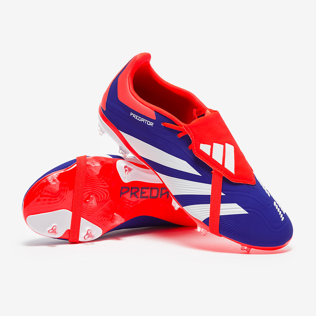Adidas Kids Predator Elite Tongue FG Football Boots Lucid Blue/Ftwr White/Solar Red