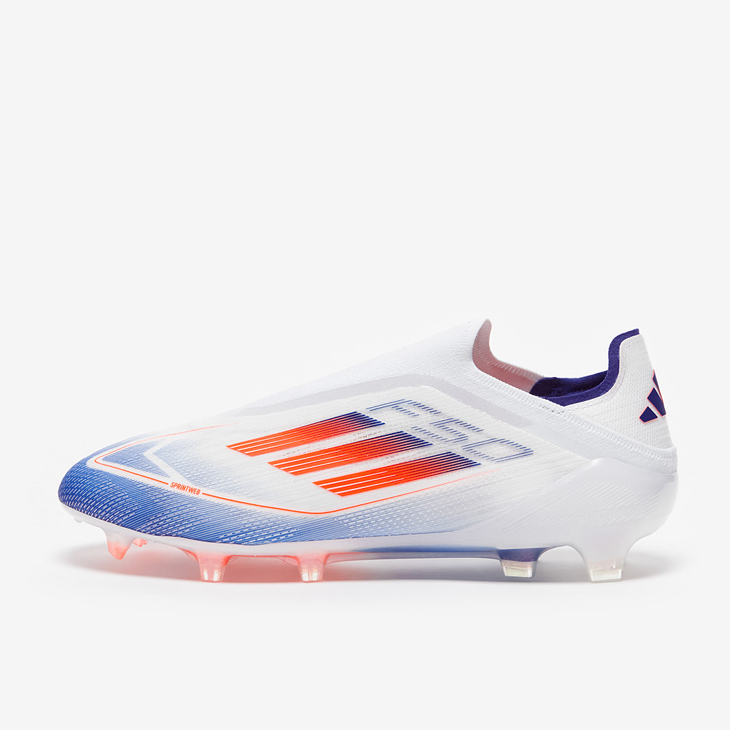Adidas F50 Elite Laceless FG Football Boots Ftwr White/Solar Red/Lucid Blue