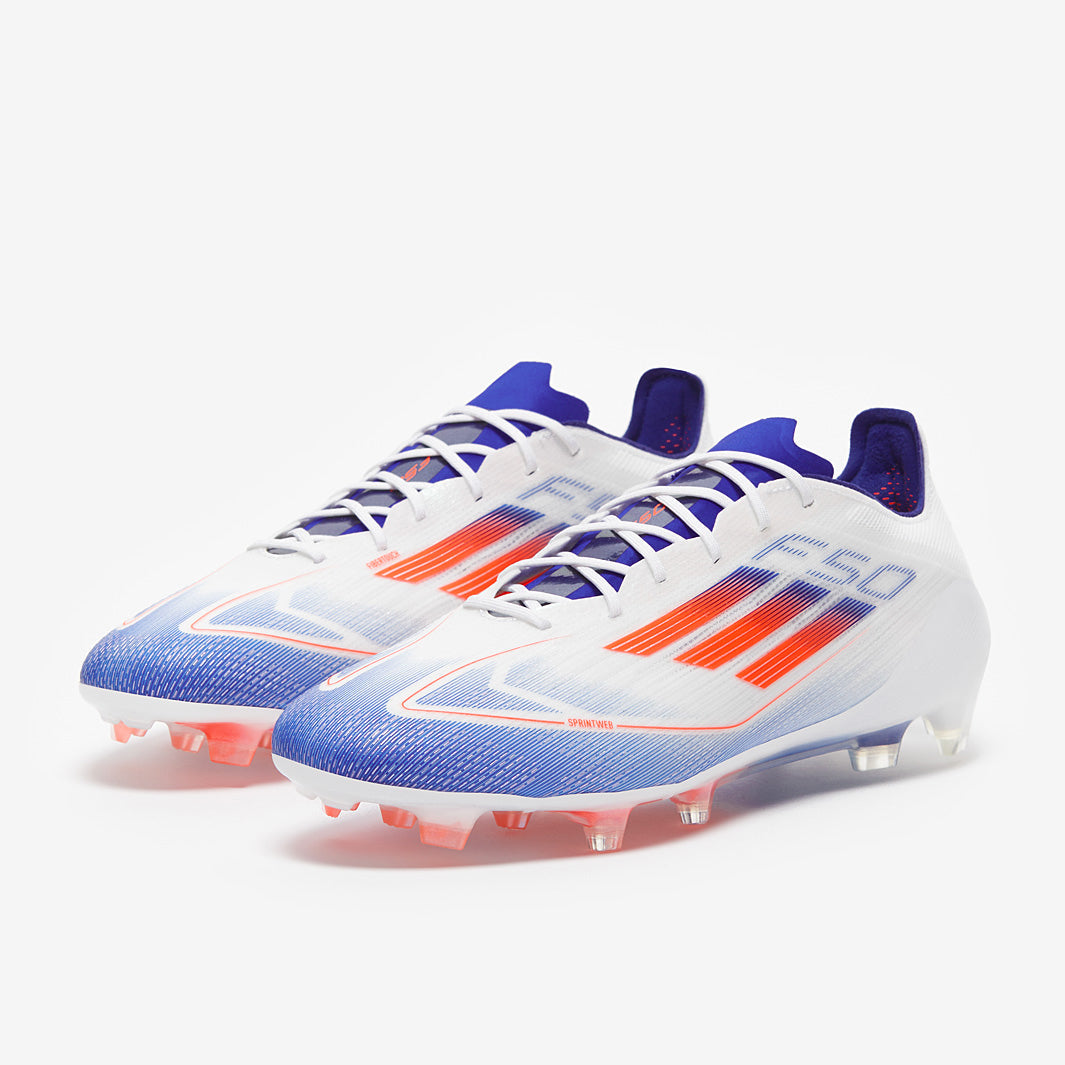 Adidas F50 Elite FG Football Boots Ftwr White/Solar Red/Lucid Blue
