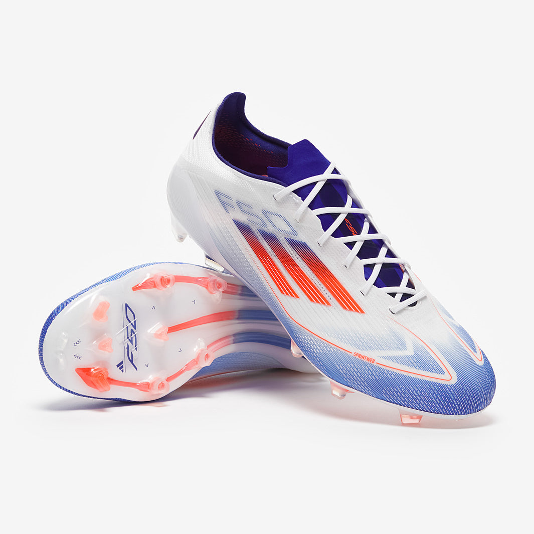 Adidas F50 Elite FG Football Boots Ftwr White/Solar Red/Lucid Blue