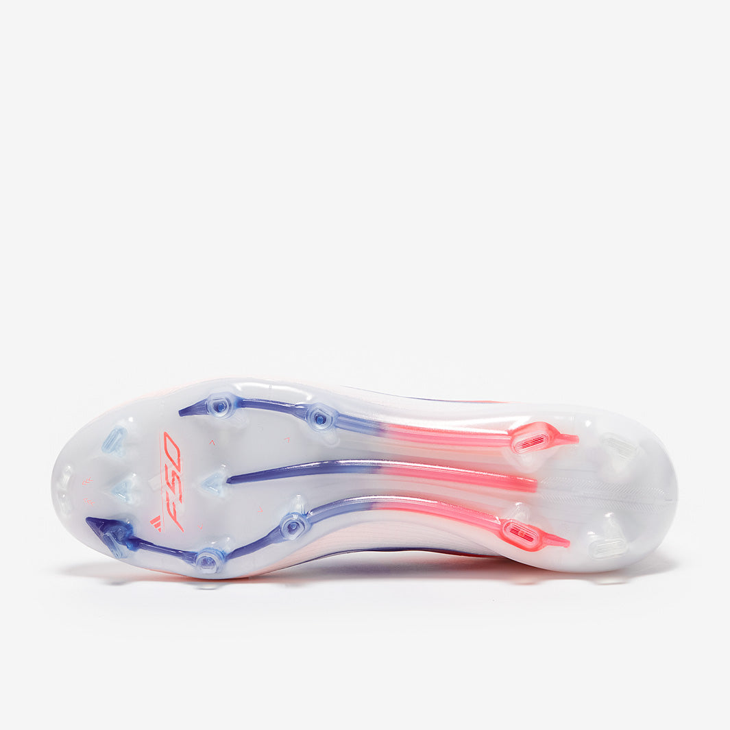 Adidas Women's F50 Elite Mid FG Football Boots Ftwr White/Lucid Blue/Solar Red