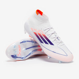 Adidas Women's F50 Elite Mid FG Football Boots Ftwr White/Lucid Blue/Solar Red