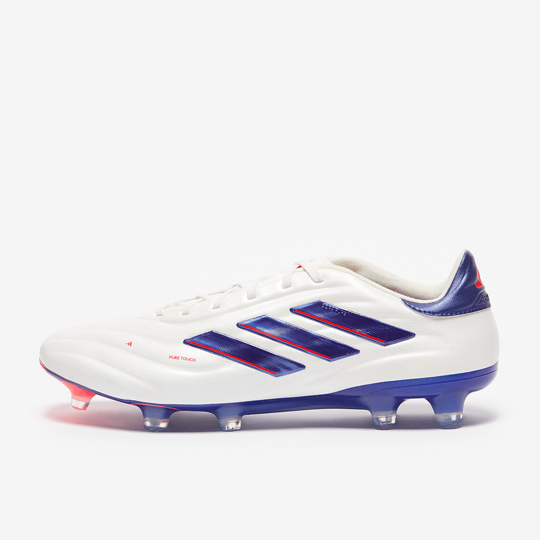 Adidas Copa Pure 2 Elite Leather FG Football Boots Ftwr White/Lucid Blue/Solar Red