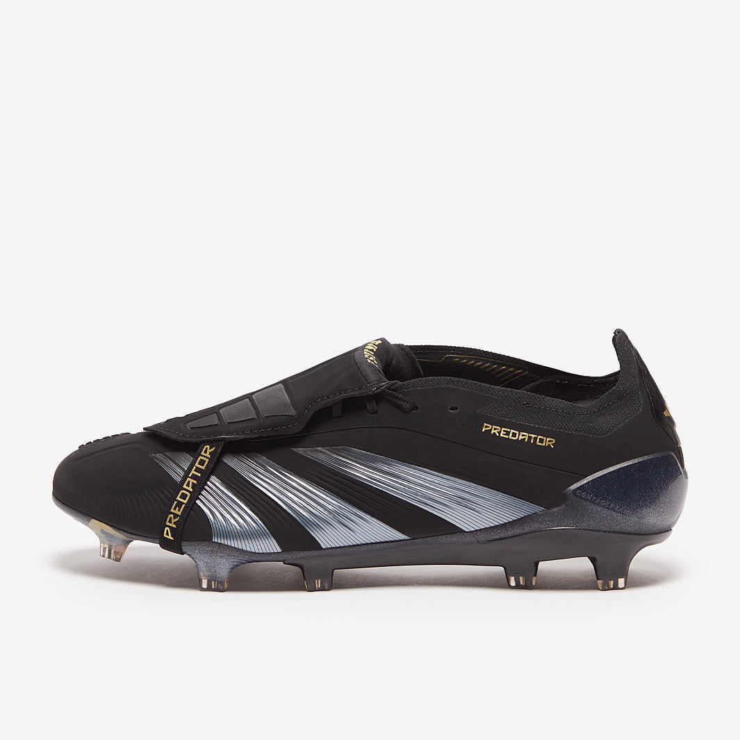 Adidas Predator Elite Tongue FG Football Boots Core Black/Carbon/Gold Met