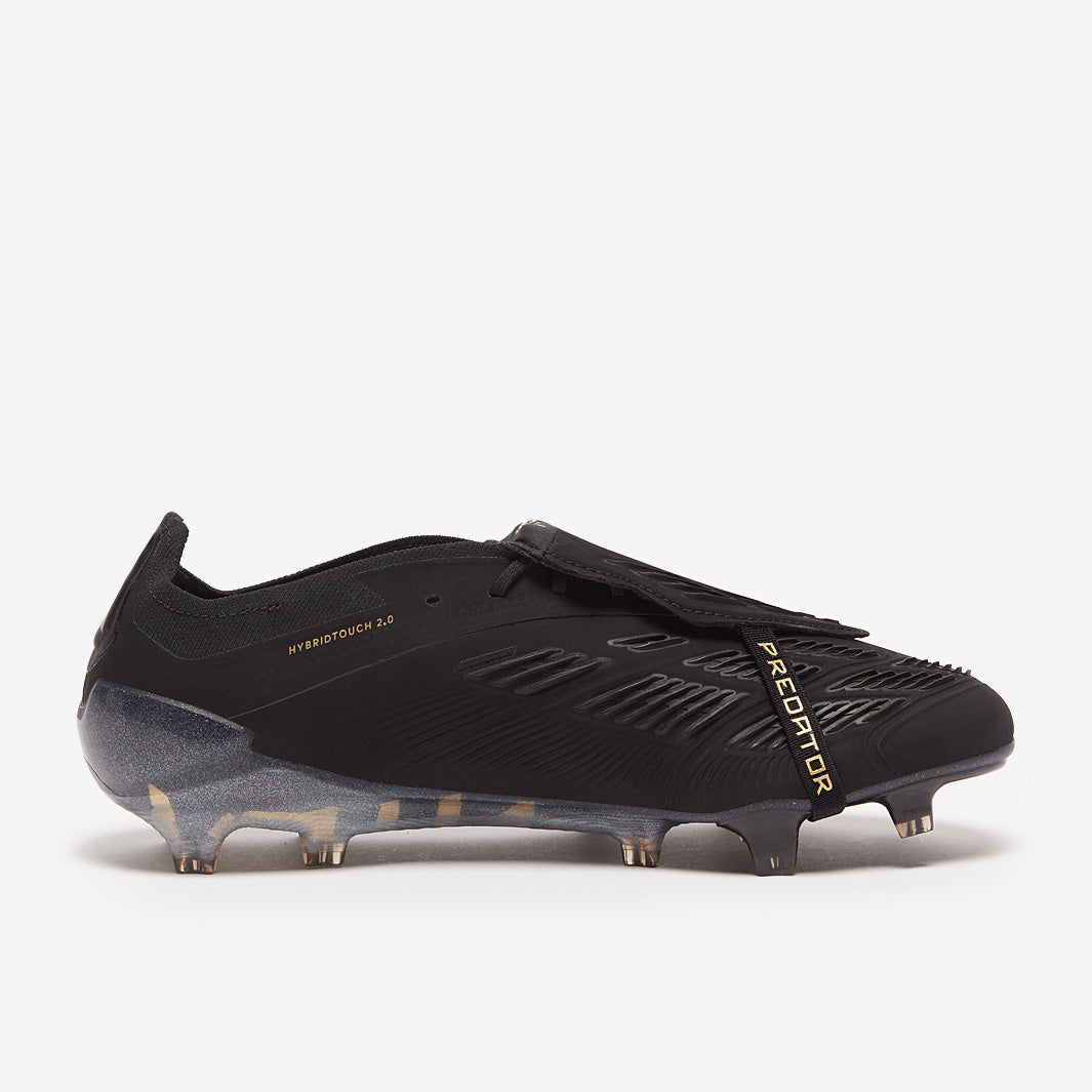 Adidas Predator Elite Tongue FG Football Boots Core Black/Carbon/Gold Met
