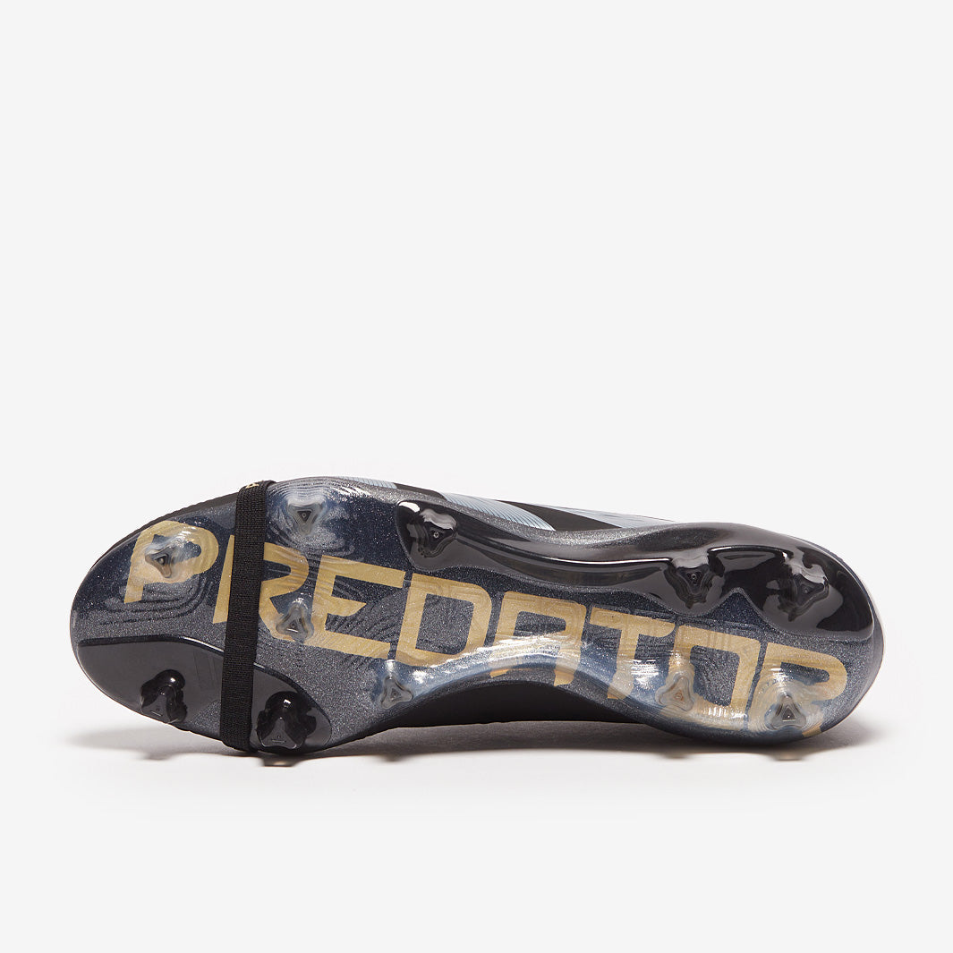 Adidas Predator Elite Tongue FG Football Boots Core Black/Carbon/Gold Met