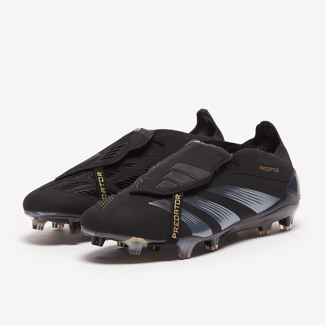 Adidas Predator Elite Tongue FG Football Boots Core Black/Carbon/Gold Met