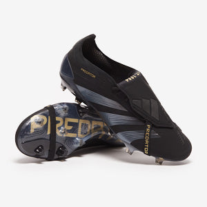 Adidas Predator Elite Tongue FG Football Boots Core Black/Carbon/Gold Met