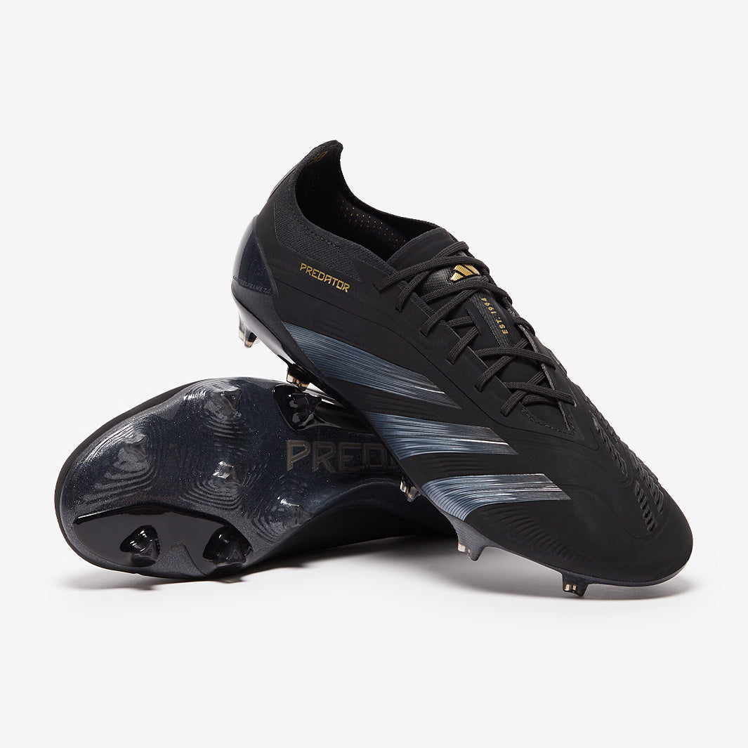 Adidas Predator Elite FG Football Boots Core Black/Carbon/Gold Met
