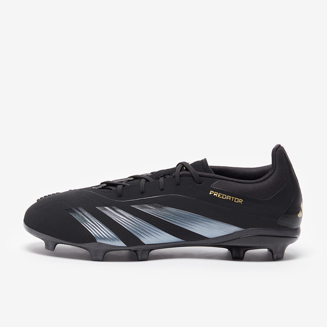 Adidas Kids Predator Elite FG Football Boots Core Black/Carbon/Gold Met