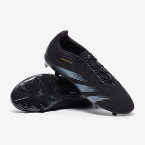 Adidas Kids Predator Elite FG Football Boots Core Black/Carbon/Gold Met