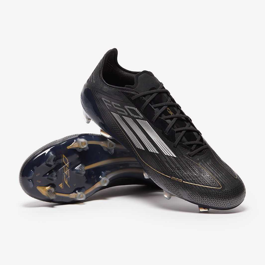 Adidas F50 Elite FG Football Boots Core Black/Iron Met/Gold Met
