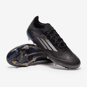Adidas F50 Elite FG Football Boots Core Black/Iron Met/Gold Met