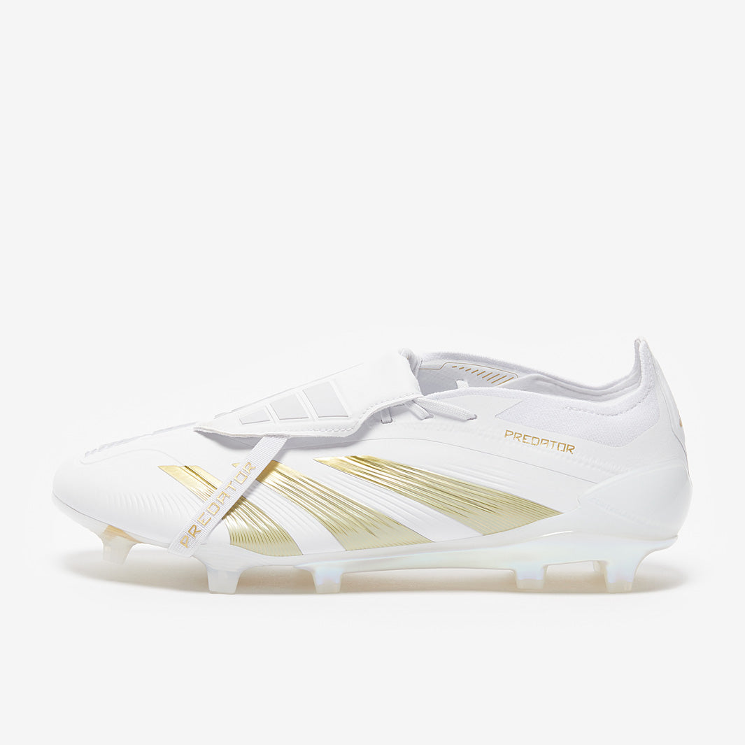 Adidas Predator Elite Tongue FG Football Boots Ftwr White/Gold Met