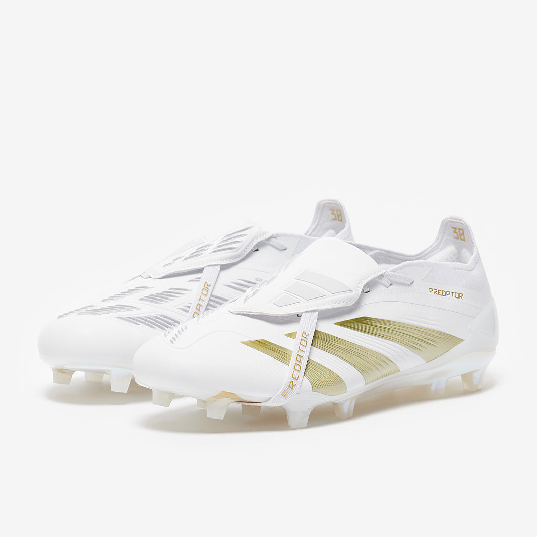 Adidas Predator Elite Tongue FG Football Boots Ftwr White/Gold Met