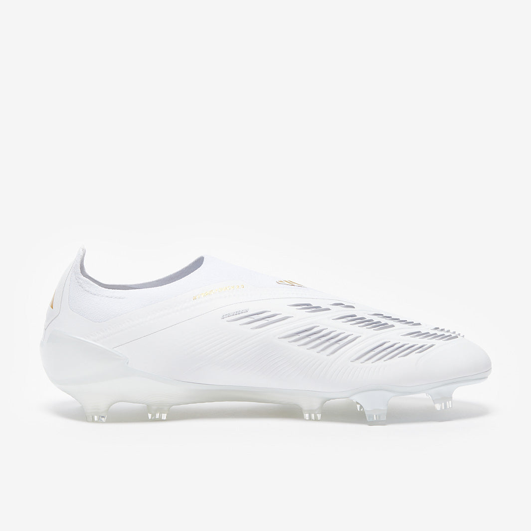 Adidas Predator Elite Laceless FG Football Boots Ftwr White/Gold Met