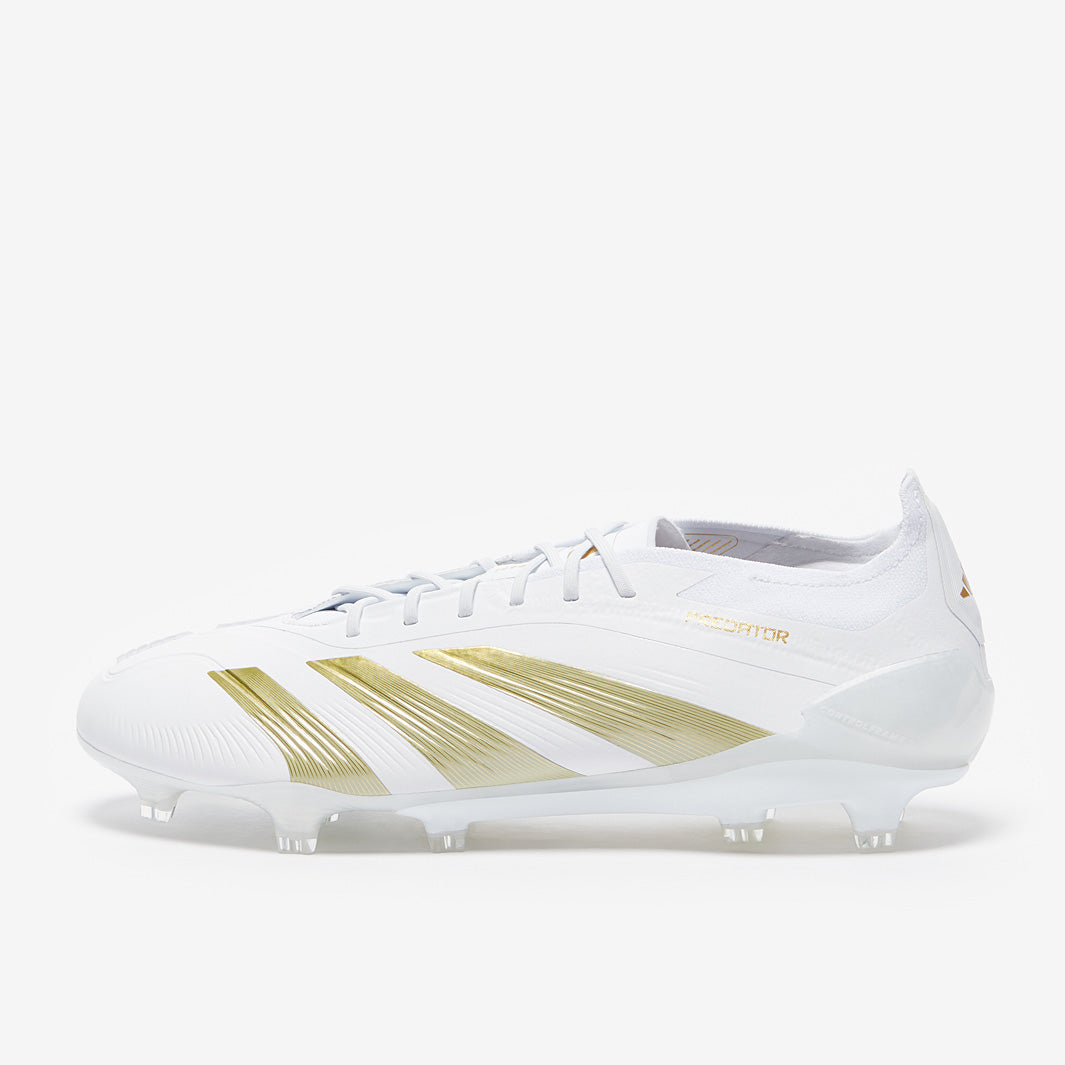 Adidas Predator Elite FG Football Boots Ftwr White/Gold Met/Ftwr White