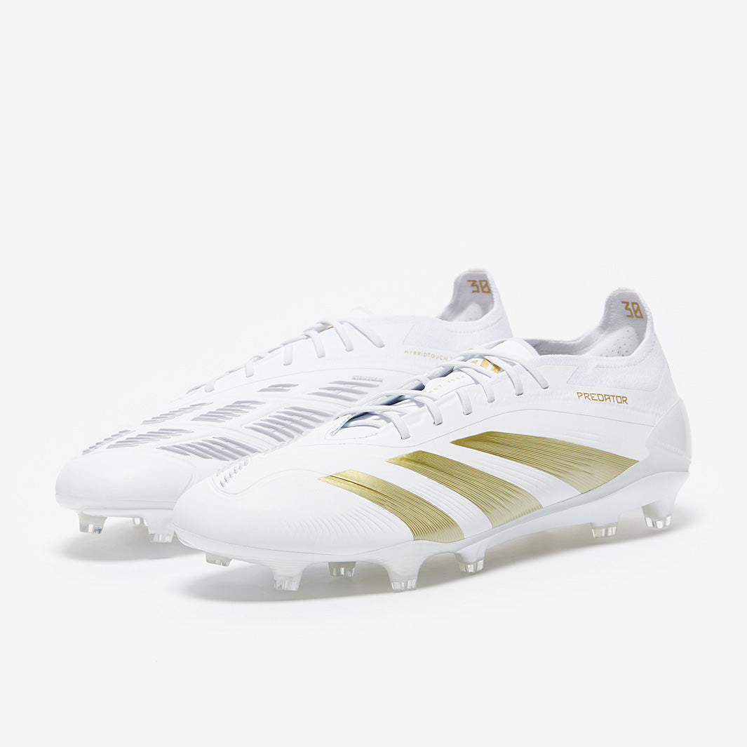 Adidas Predator Elite FG Football Boots Ftwr White/Gold Met/Ftwr White