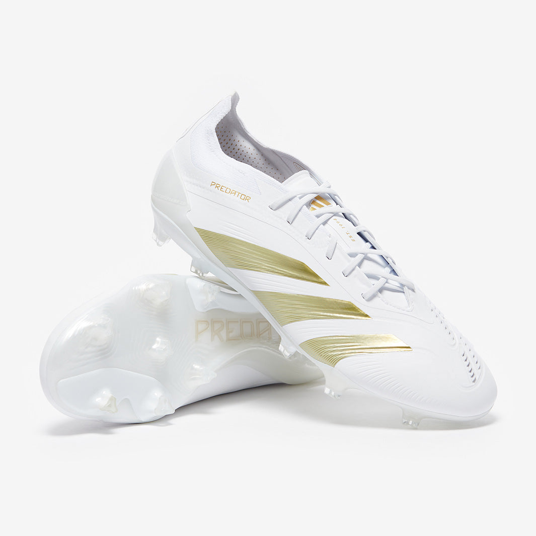 Adidas Predator Elite FG Football Boots Ftwr White/Gold Met/Ftwr White