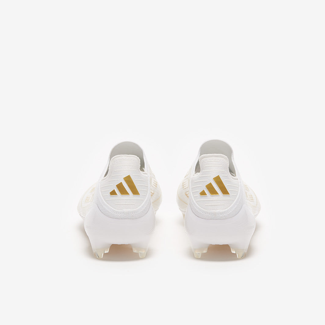 Adidas F50 Elite Laceless FG Football Boots Ftwr White/Gold Met/Ftwr White