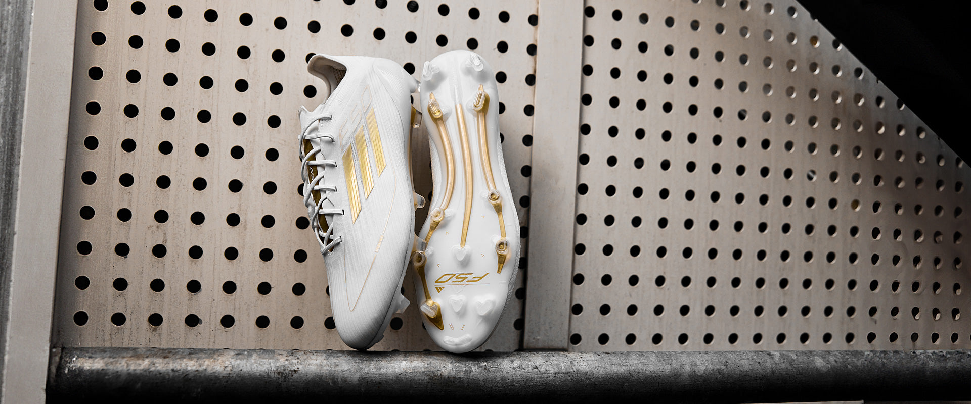 Adidas F50 Elite FG Football Boots Ftwr White/Gold Met/Ftwr White